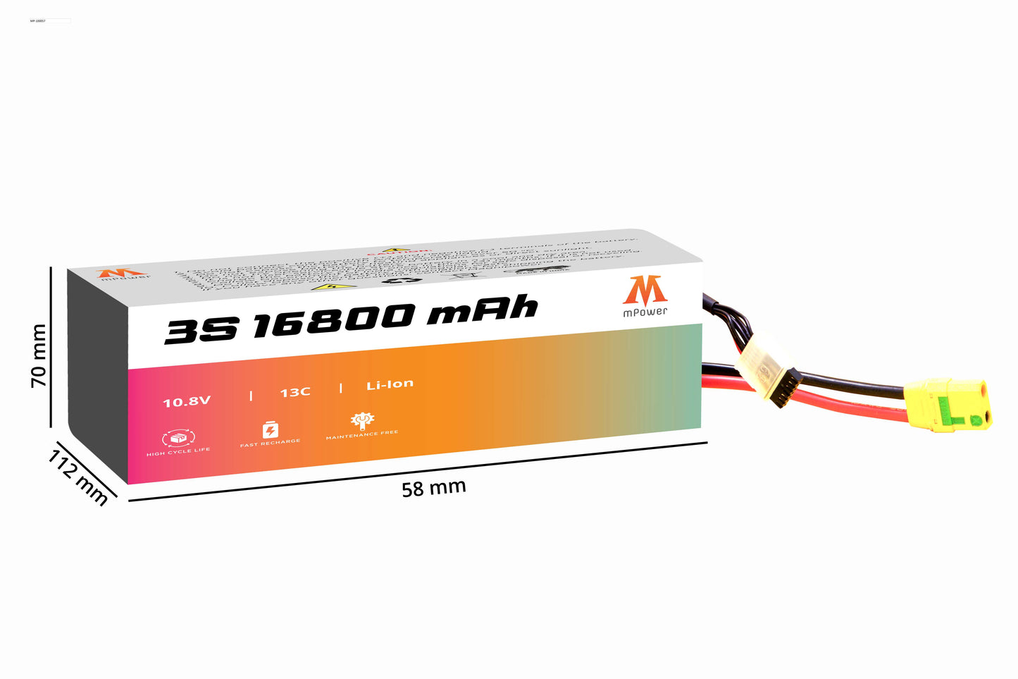 mPower 3S 16800mAh 13C Lithium-Ion Battery for Surveillance Drones-mpowerlithium