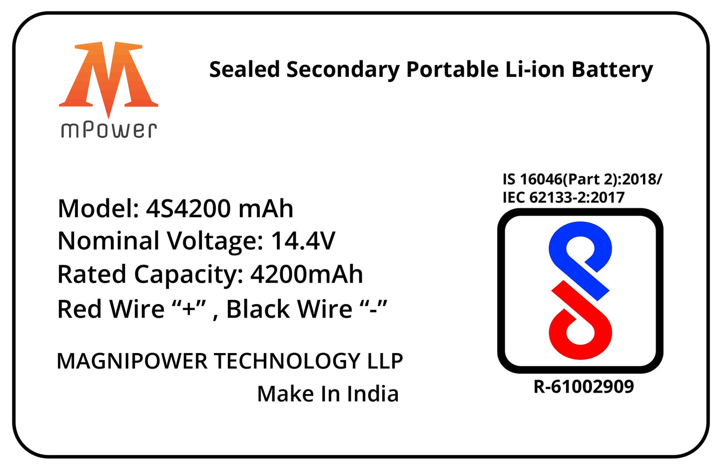 mPower 4S 4200mAh Lithium-Ion Battery for Survey Drones-mpowerlithium
