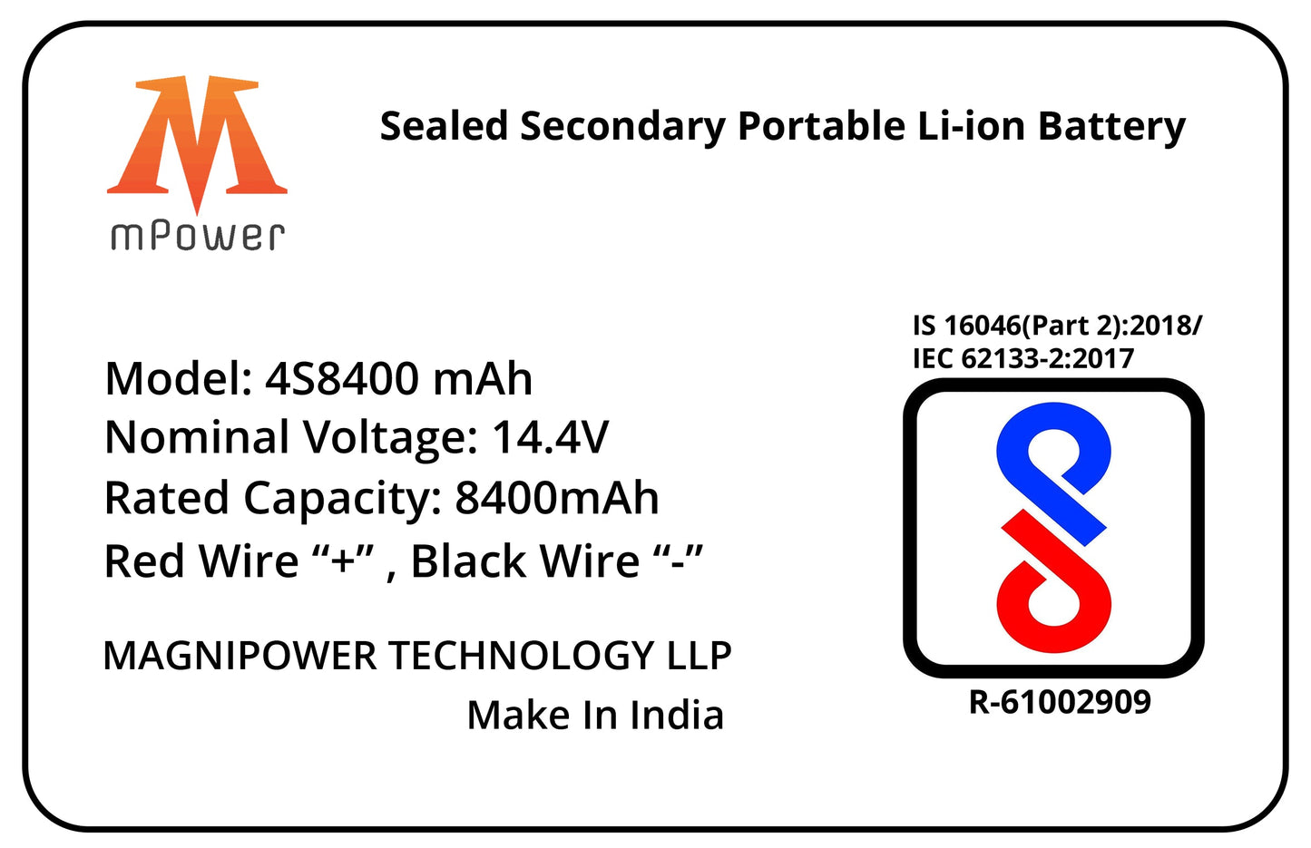 mPower 4S 8400mAh Lithium-Ion Battery for Survey Drones-mpowerlithium