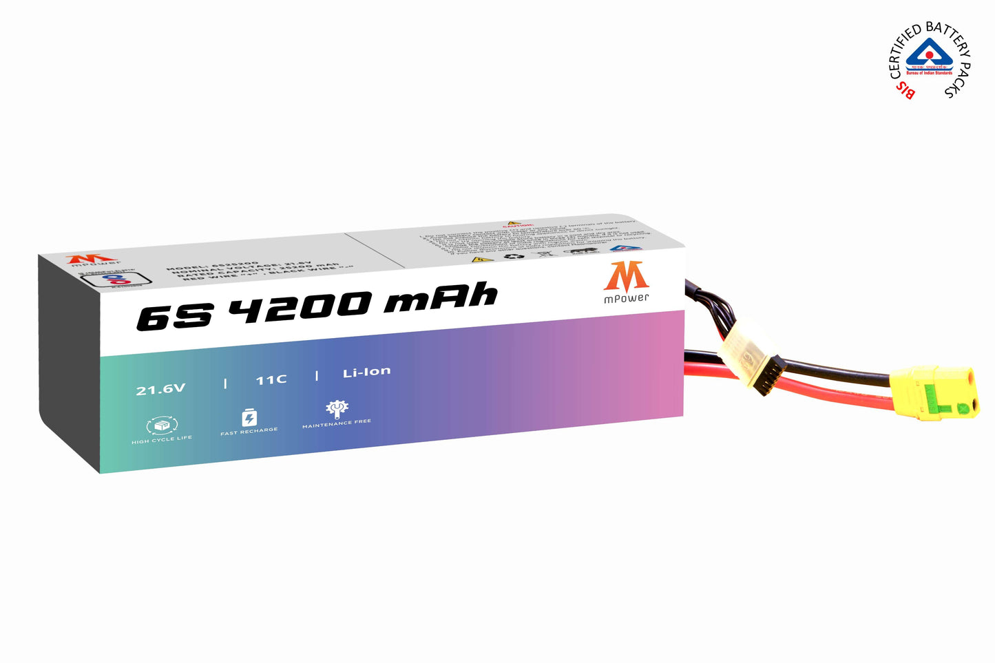 mPower 6S 4200mAh Lithium-Ion Battery for Surveillance Drones-mpowerlithium