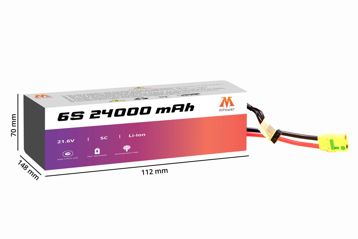 mPower 6S 24000mAh Lithium-Ion Battery for Surveillance Drones-mpowerlithium