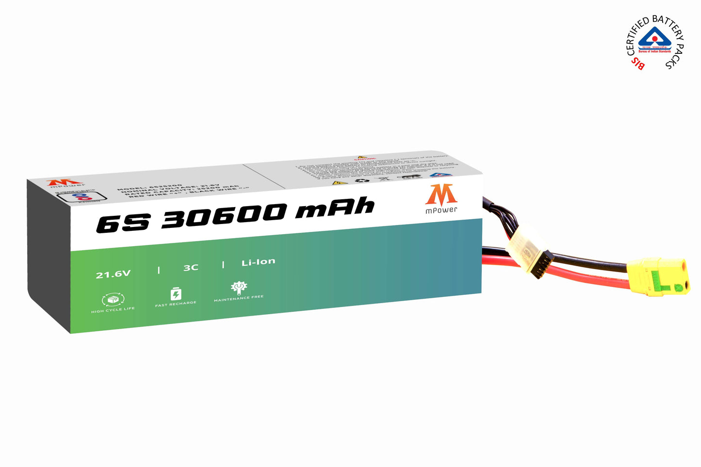 mPower 6S 30600mAh Lithium-Ion Battery for Surveillance Drones-mpowerlithium