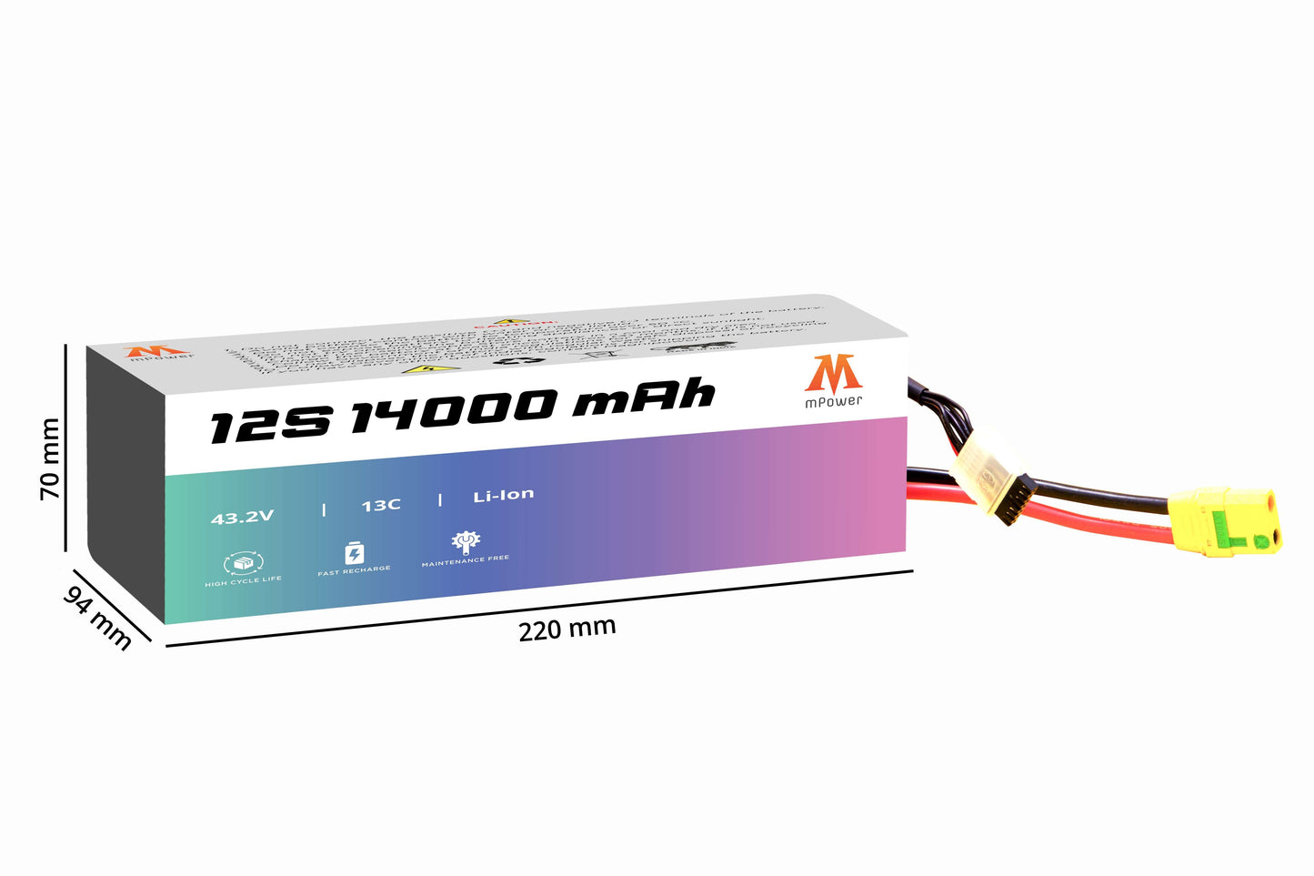 mPower 12S 14000mAh Lithium-Ion Battery for Surveillance Drones-mpowerlithium