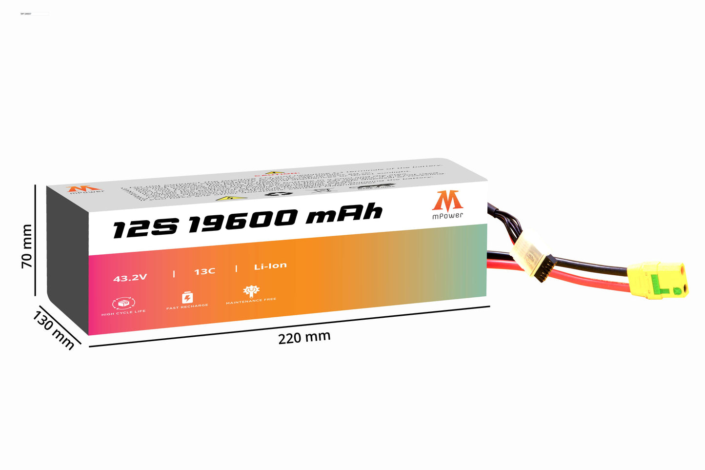 mPower 12S 19600mAh Lithium-Ion Battery for Surveillance Drones-mpowerlithium