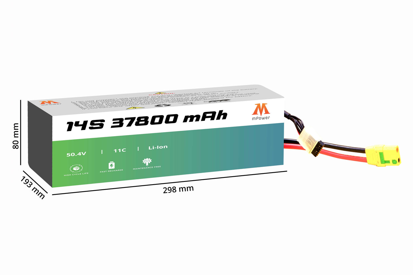 mPower 14S 37800mAh Lithium-Ion Battery for Survey Drones-mpowerlithium