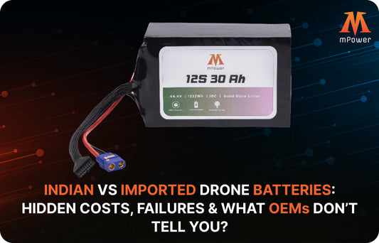 Indian vs Imported Drone Batteries: Hidden Costs, Failures & What OEMs Don’t Tell You?