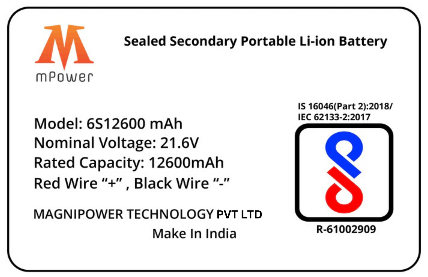 mPower 6S 12600mAh Lithium-ion Battery for Agricultural Spraying Drones