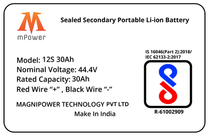 mPower 12S 30Ah Solid States Battery for Delivery Drones