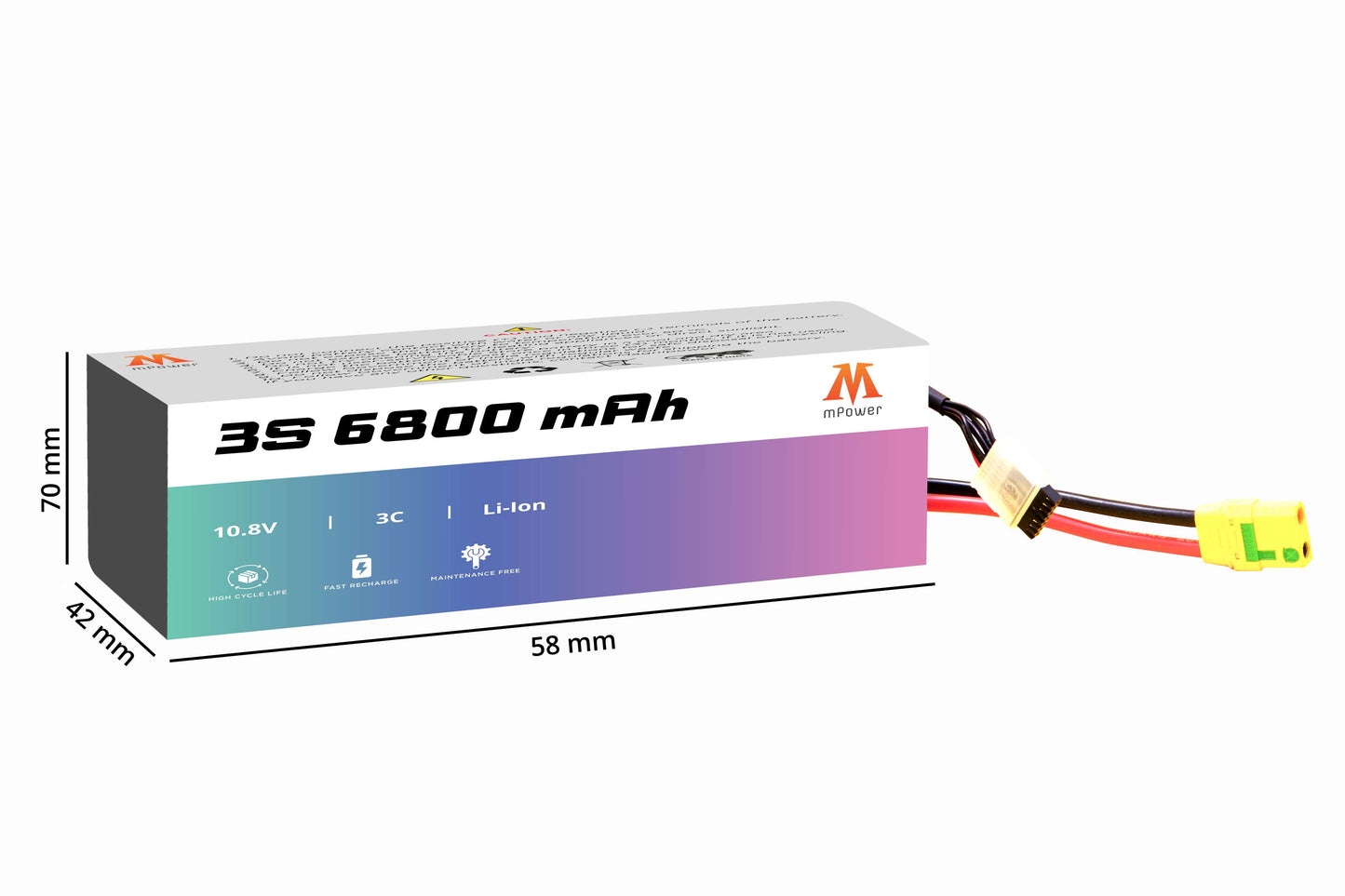 mPower 3S 6800mAh Lithium-Ion Battery for Survey Drones-mpowerlithium