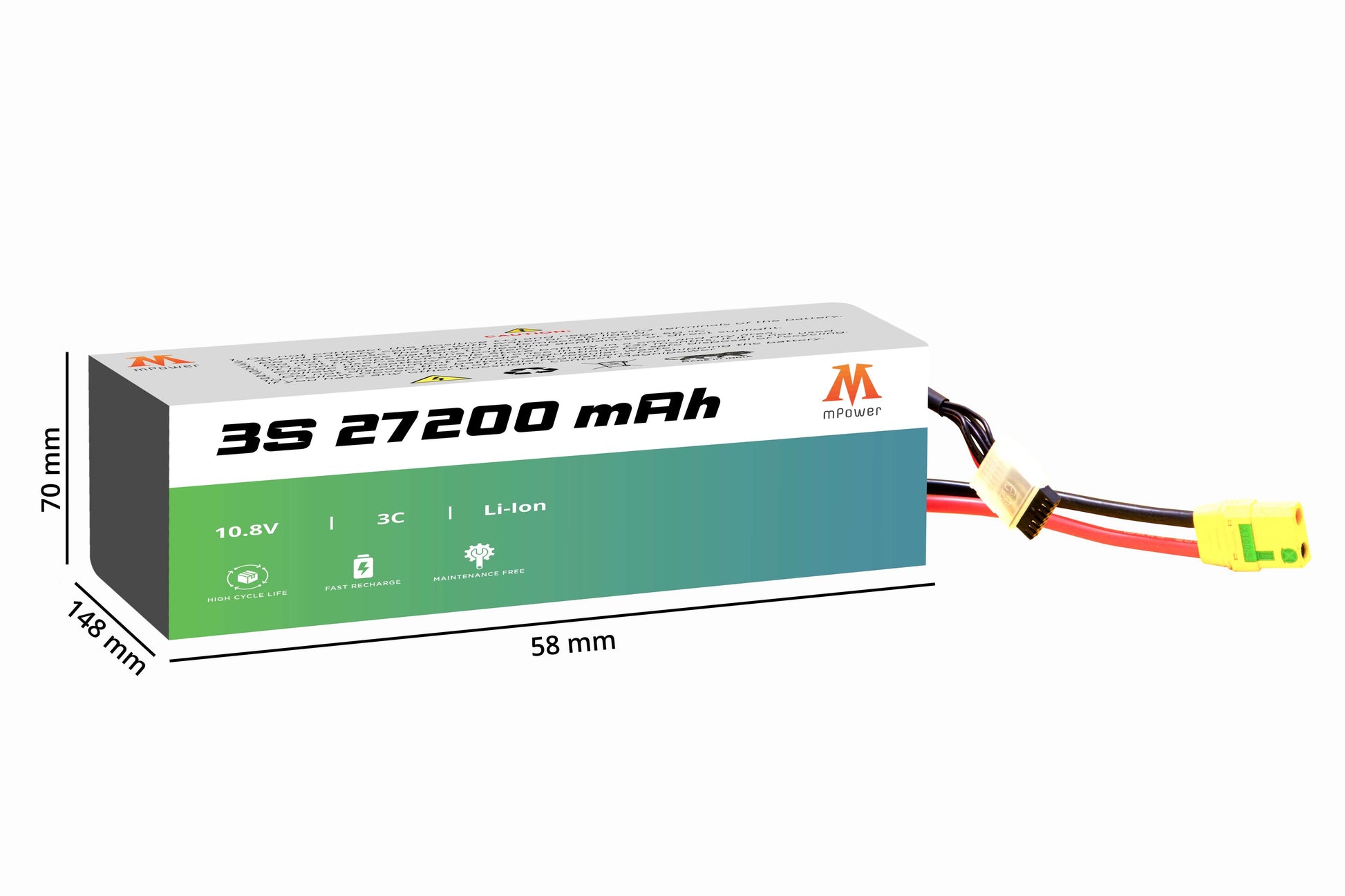 mPower 3S 27200mAh Lithium-Ion Battery for Surveillance Drones-mpowerlithium