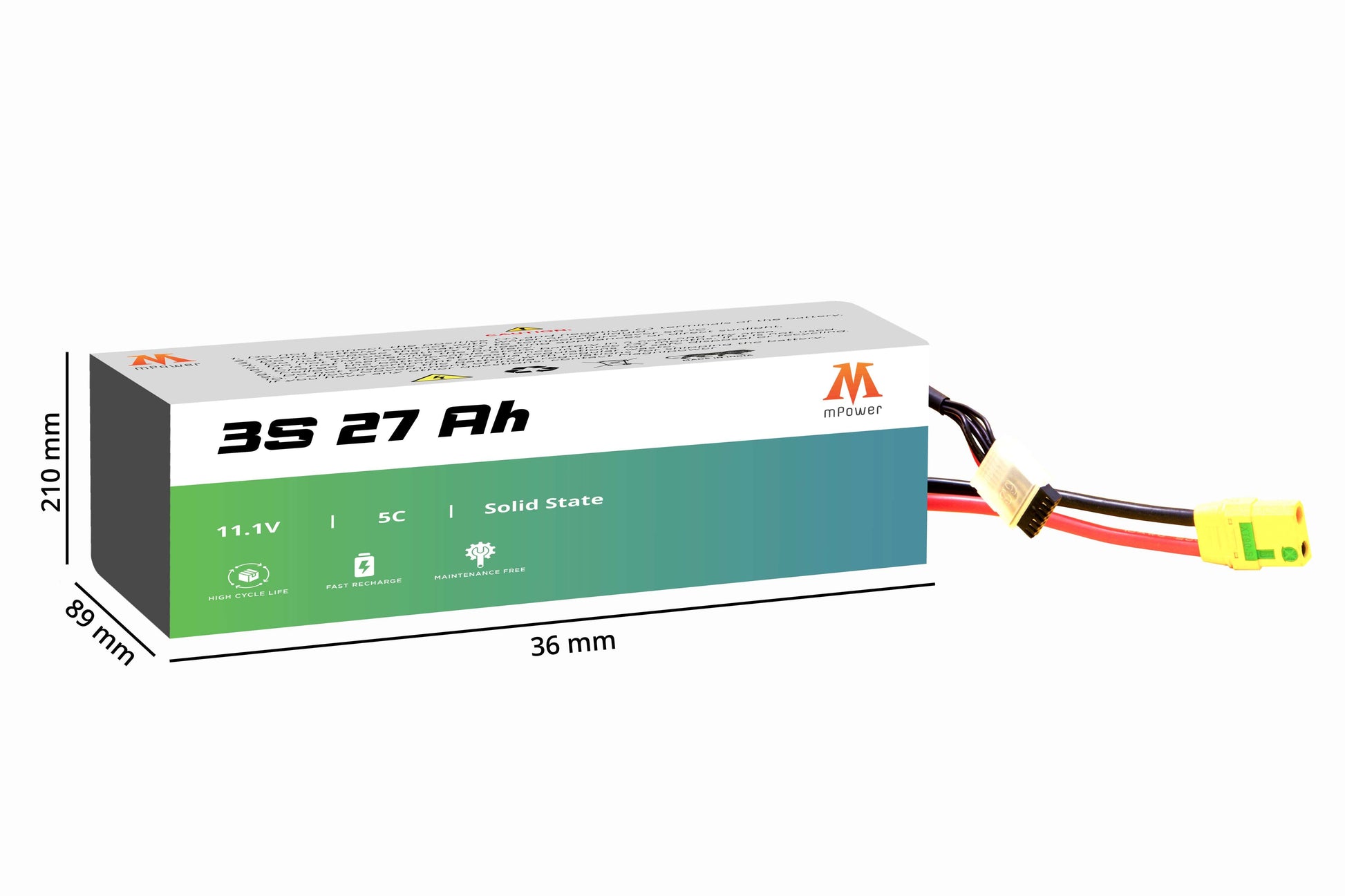 mPower 3S 27Ah Solid States Battery for Surveillance Drones-mpowerlithium