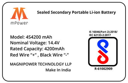 mPower 4S 4200mAh Lithium-Ion Battery for Survey Drones-mpowerlithium