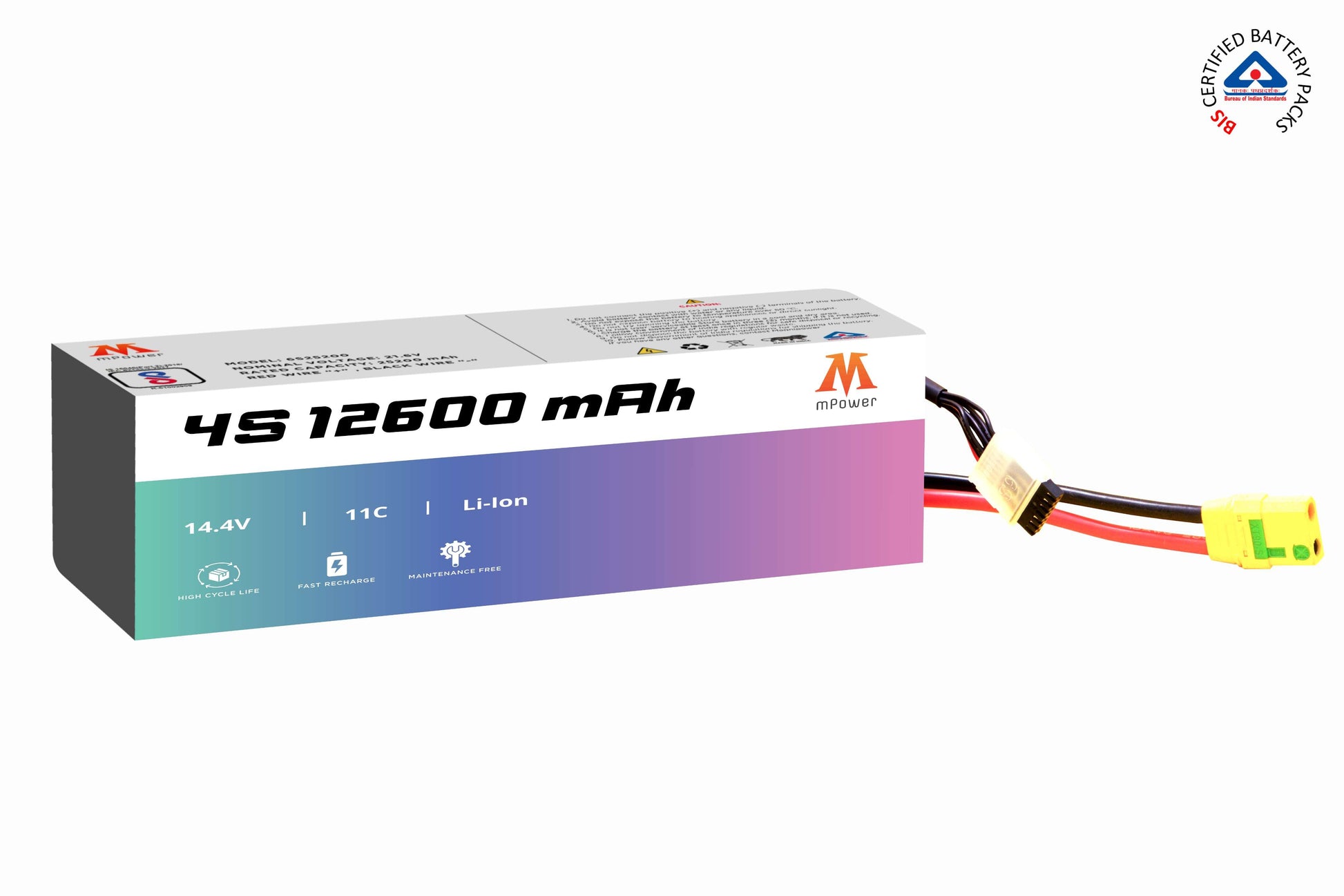 mPower 4S 12600mAh Lithium-Ion Battery for Surveillance Drones-mpowerlithium