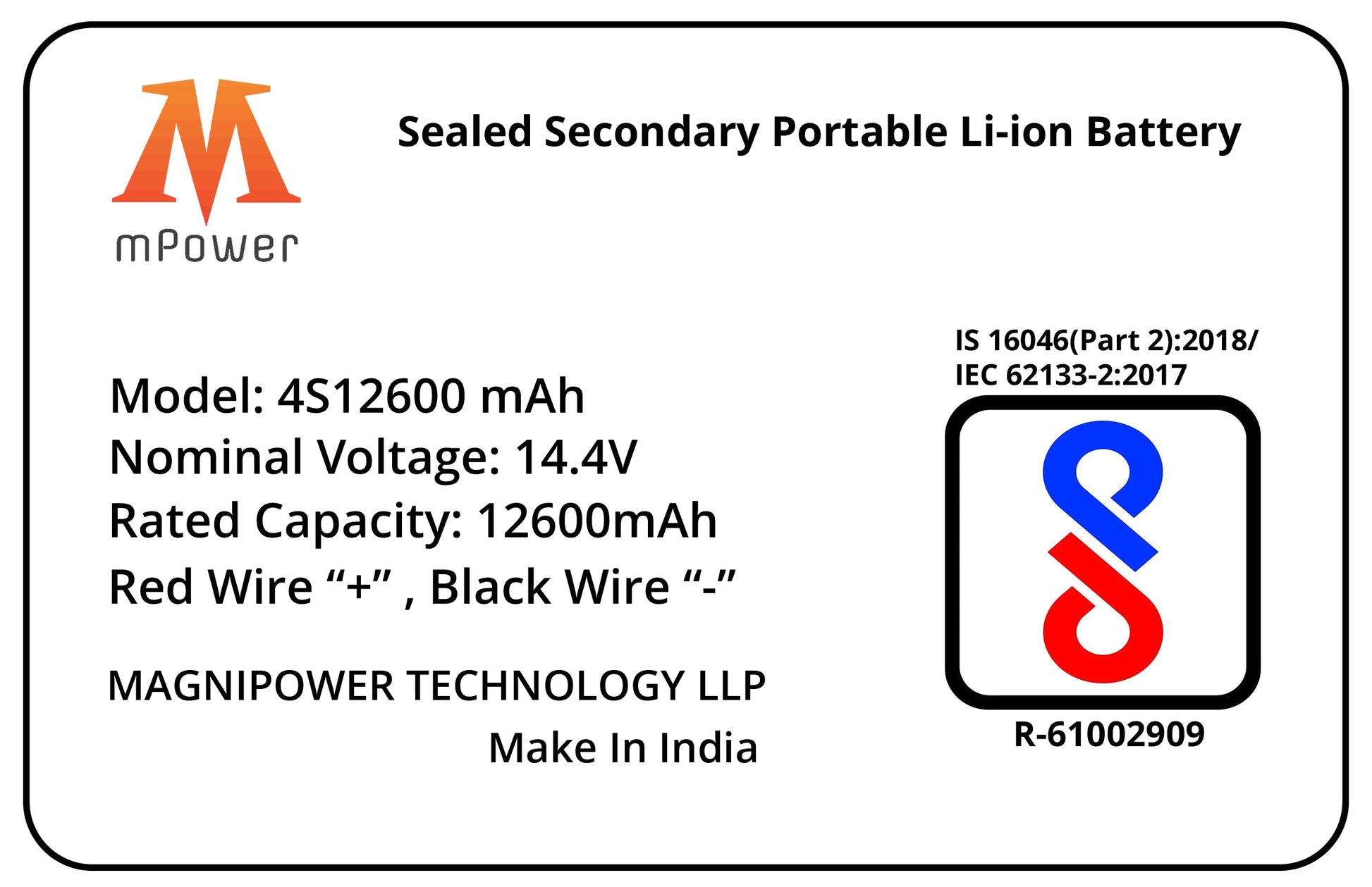 mPower 4S 12600mAh Lithium-Ion Battery for Surveillance Drones-mpowerlithium