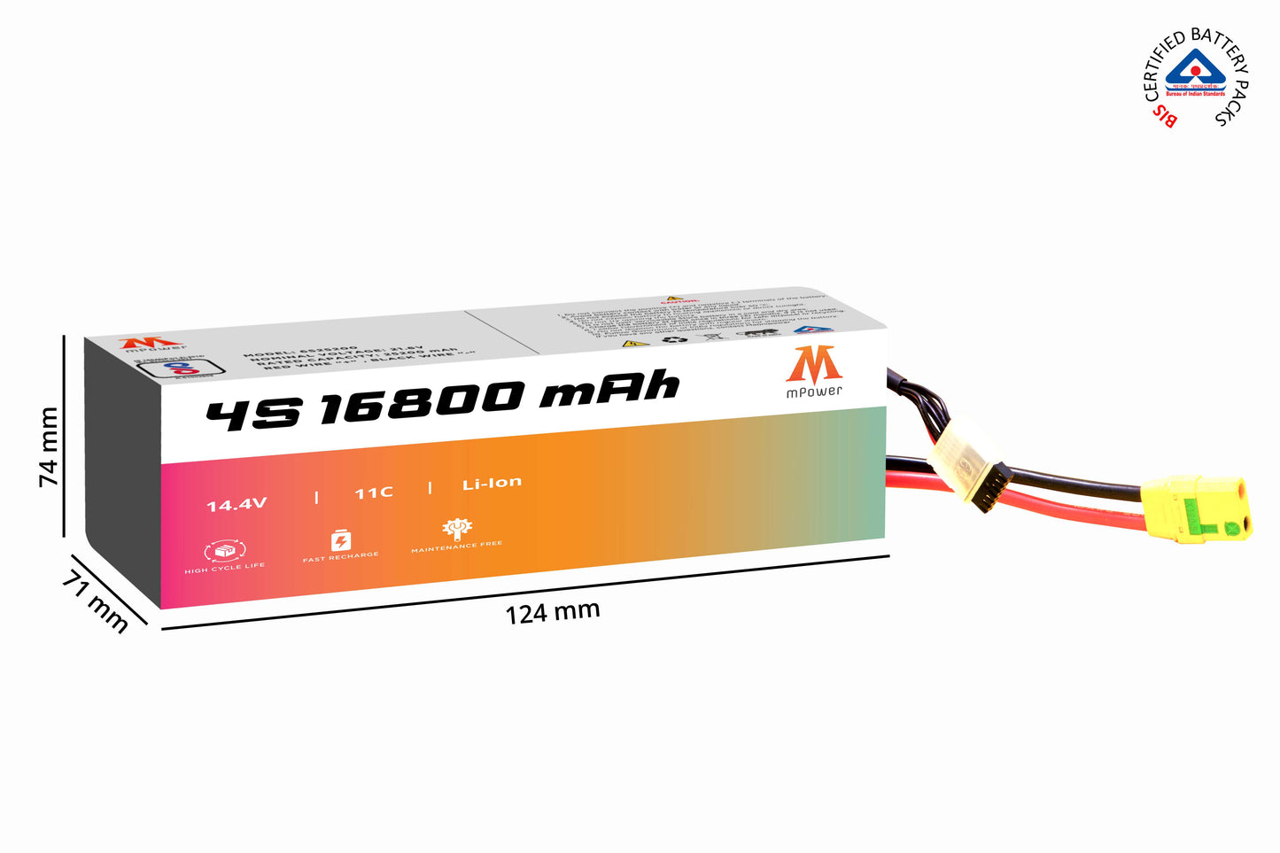 mPower 4S 16800mAh Lithium-Ion Battery for Surveillance Drones