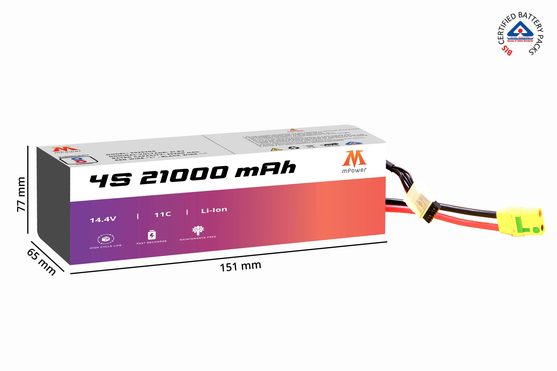 mPower 4S 21000mAh Lithium-Ion Battery for Surveillance Drones-mpowerlithium