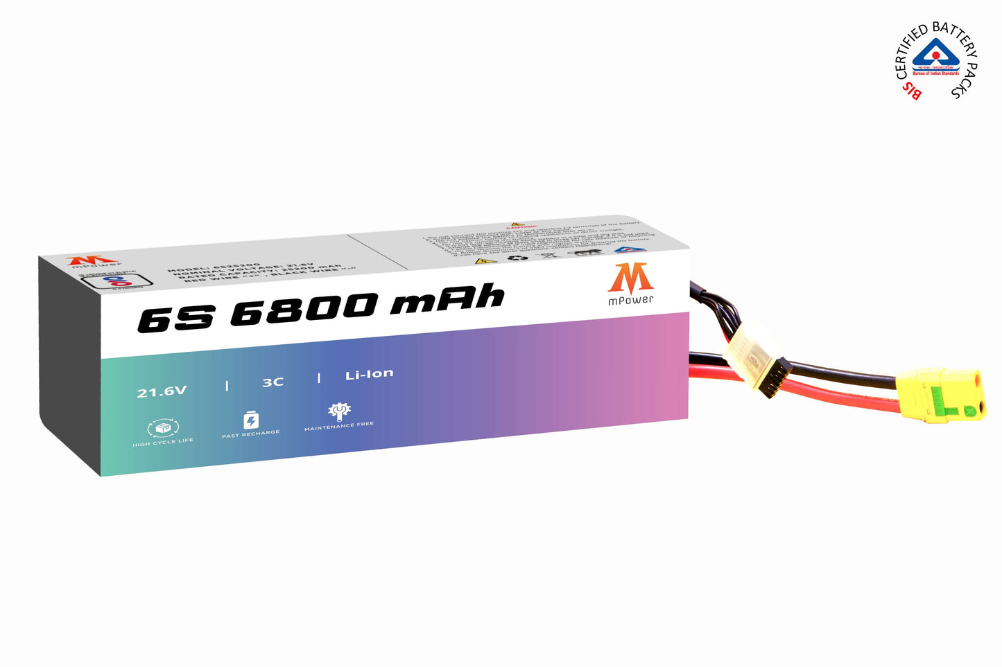 mPower 6S 6800mAh Lithium-Ion Battery for Surveillance Drones