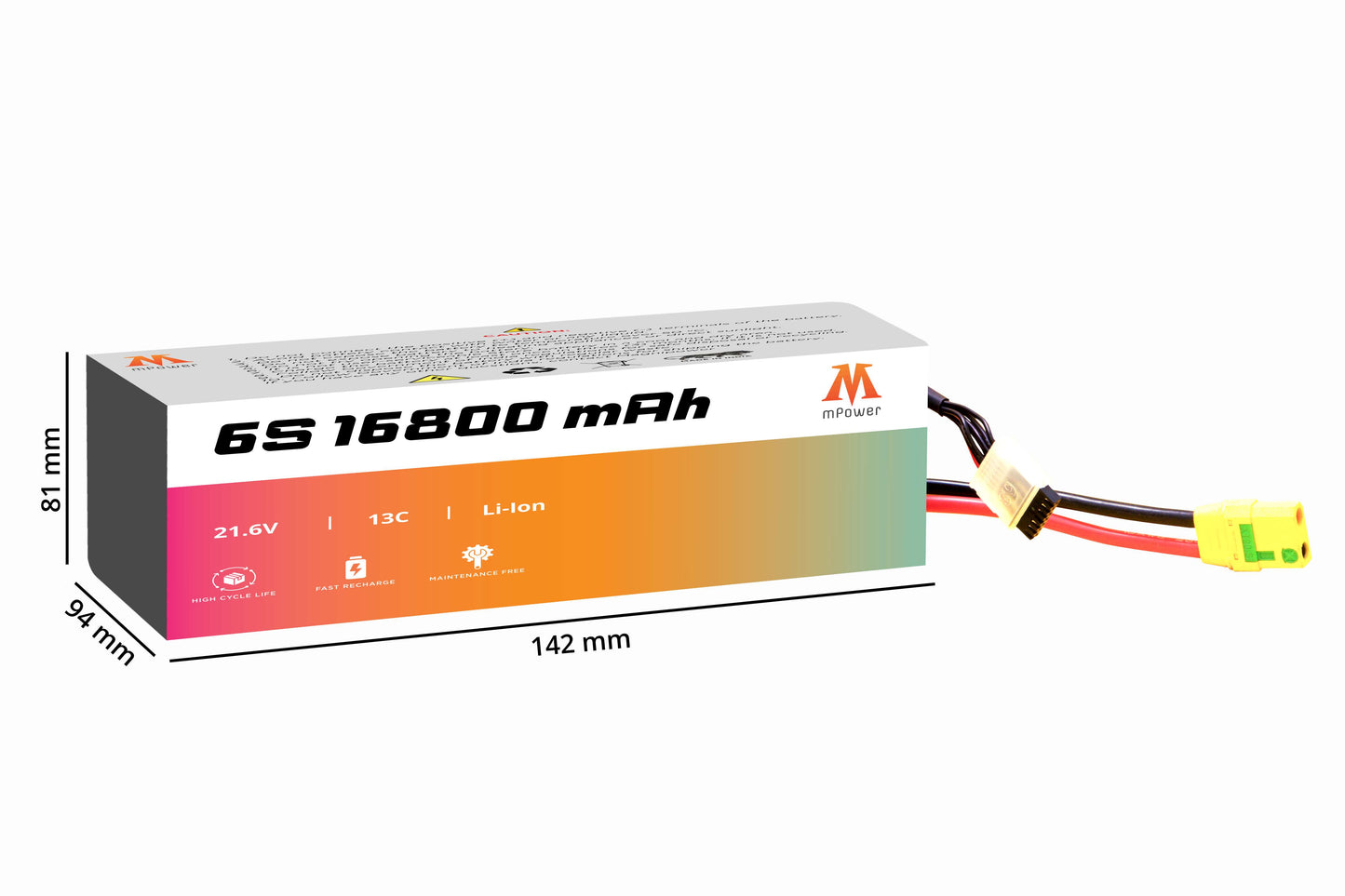 mPower 6S 16800mAh 13C Lithium-ion Battery for Agricultural Spraying Drones-mpowerlithium