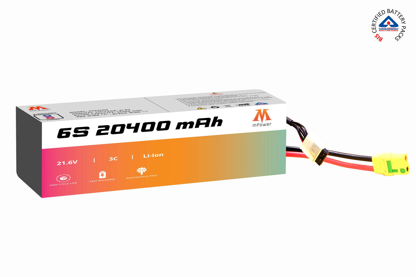mPower 6S 20400mAh Lithium-Ion Battery for Surveillance Drones