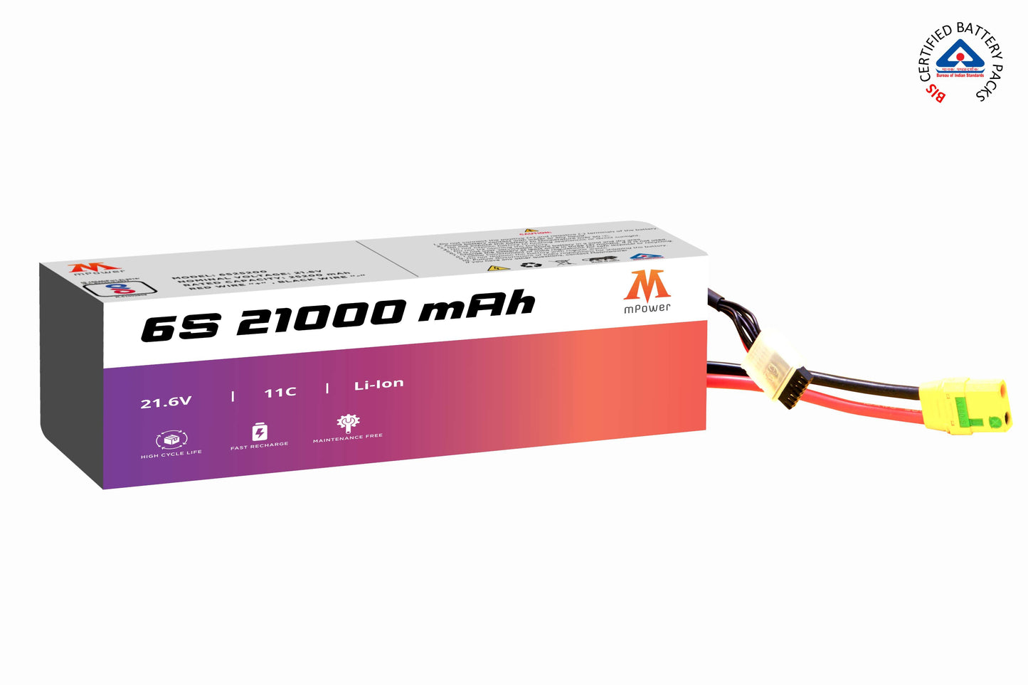mPower 6S 21000mAh Lithium-Ion Battery for Delivery Drones