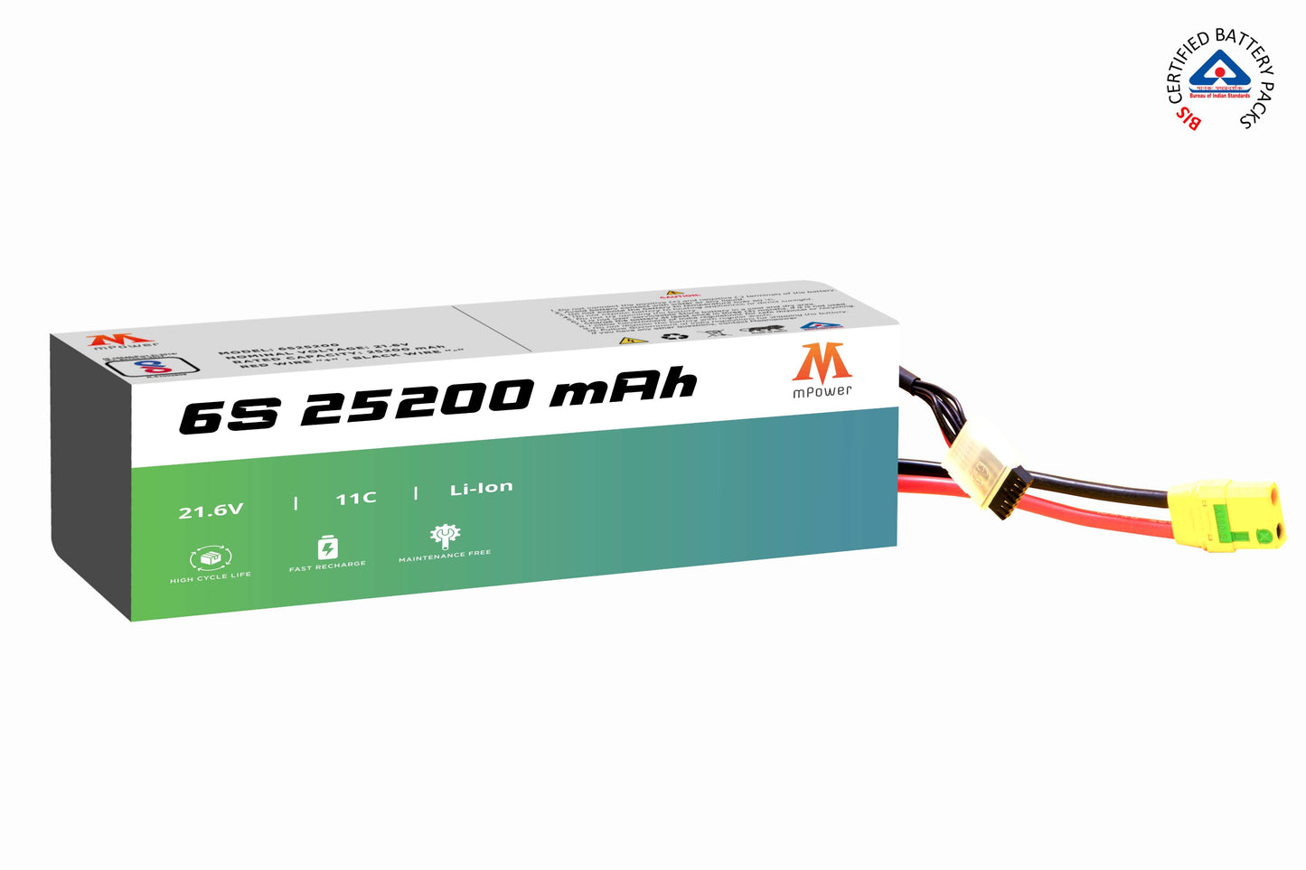 mPower 6S 25200mAh Lithium-Ion Battery for Delivery Drones-mpowerlithium