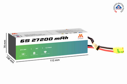 mPower 6S 27200mAh Lithium-Ion Battery for Surveillance Drones-mpowerlithium