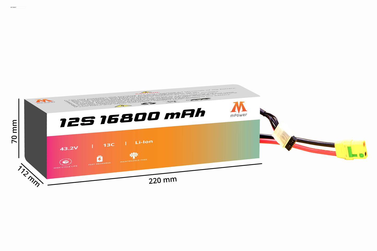 mPower 12S 16800mAh 13C Lithium-Ion Battery for Surveillance Drones