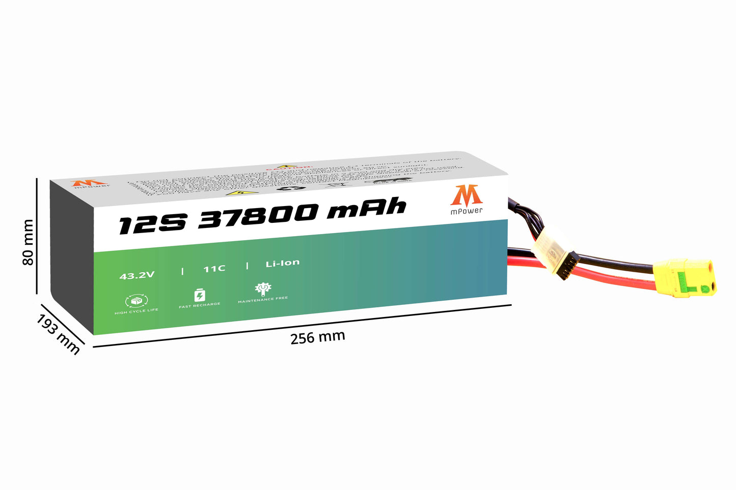 mPower 12S 37800mAh Lithium-Ion Battery for Delivery Drones