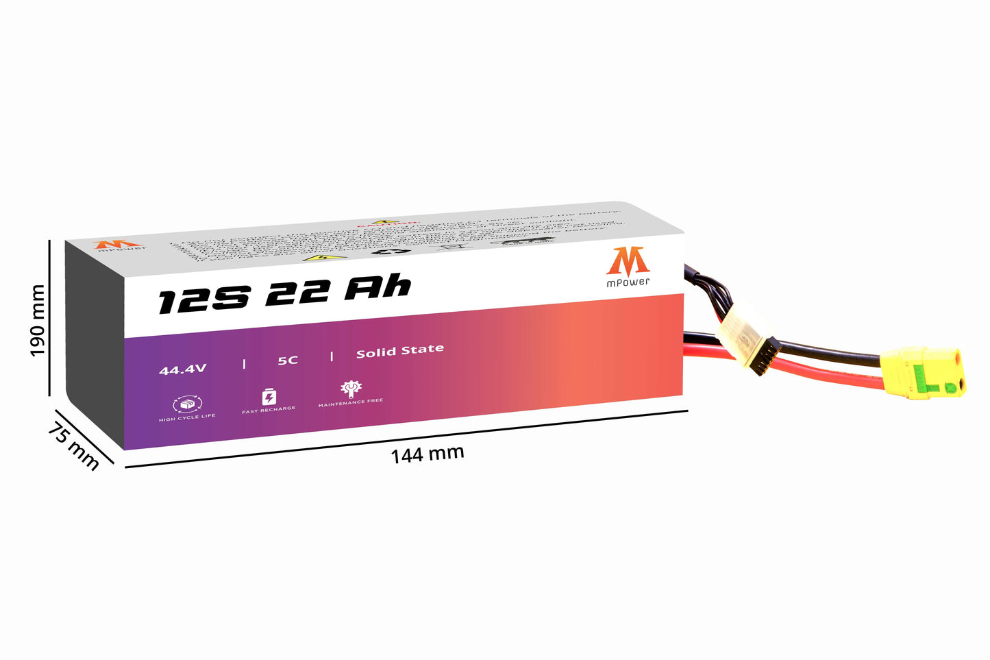mPower 12S 22Ah Solid States Battery for Delivery Drones