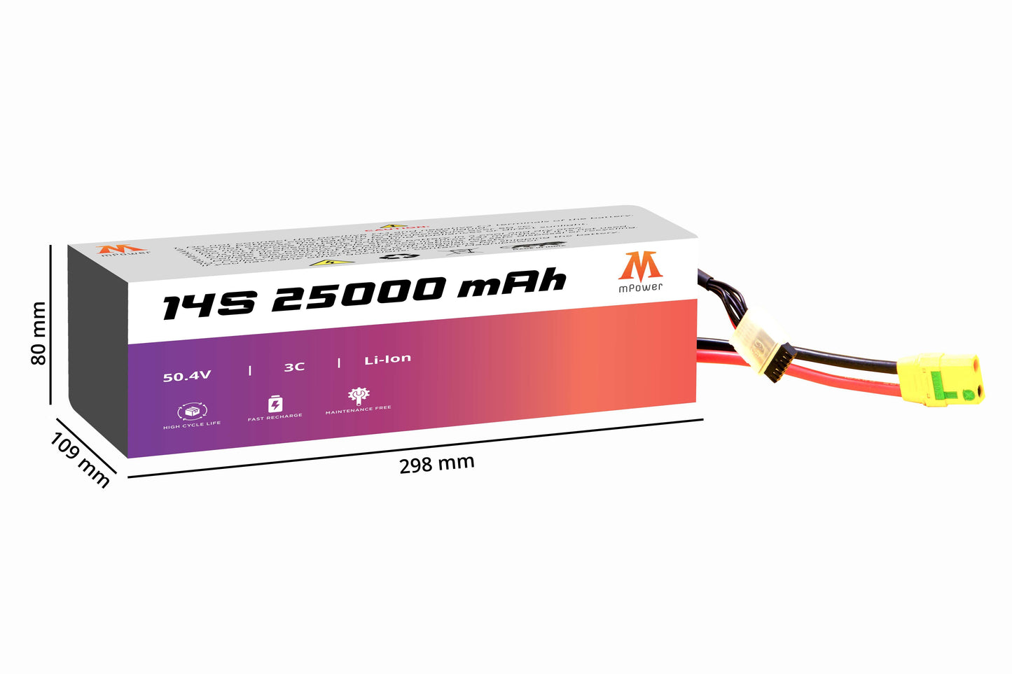 mPower 14S 25000mAh Lithium-Ion Battery for Survey Drones-mpowerlithium