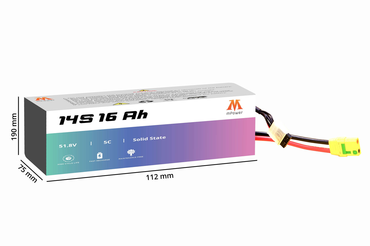 mPower 14S 16Ah Solid States Battery for Delivery Drones